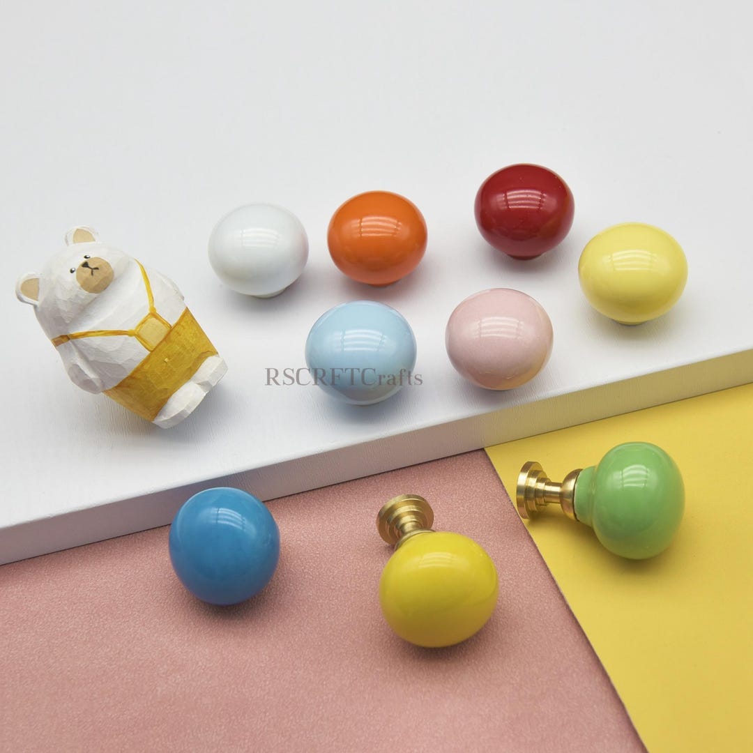 Colorful Ceramic Dresser Knobs,candy Ball Drawer Pull,nursery Room Home ...