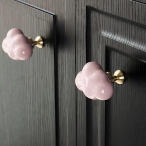 Ceramiczne gałki do szuflad w kształcie chmurek dla dzieci, kolorowe ceramiczne uchwyty do szafek, wystrój pokoju dziecięcego zdjęcie 6