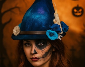 Handmade Felt Witch Hat: Halloween Costume Accessory