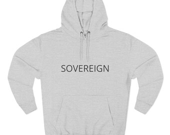 Sovereign AF Hoodie | Minimal Text Sweatshirt, Empowerment Streetwear