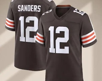 Shedeur Sanders #12 Brown Jersey Shirt – American Football Jersey, Sport Clothing, Gift for Football Fans
