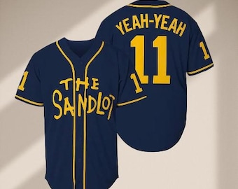 The Sandlot Yeah-Yeah #11 Baseball Jersey, Classic Navy Movie Shirt for Fans, Retro Baseball Film Uniform