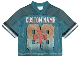 Custom Name 88 Crop Top Jersey, Personalized Football Crop Jersey, Vintage Style Custom Number Crop Top, Retro Sports Cropped Jersey