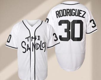 The Sandlot Baseball Jersey #30 Benny The Jet Rodriguez Baseba Michael Squints Palledorous Alan Yeah-Yeah McClennan Men's Jersey