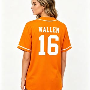 Custom Tennessee Orange Country Music Baseball Jersey, Personalized Fan Gift