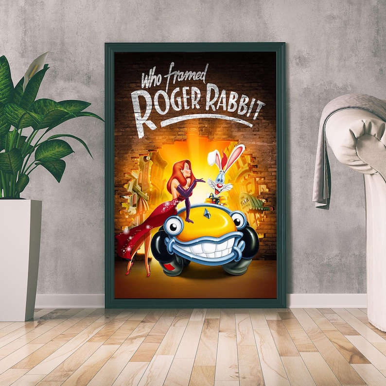 Rogger Rabbit Decor Who Framed Roger Rabbit Movie Poster, Fantasy Movie Print, Film Lover ...