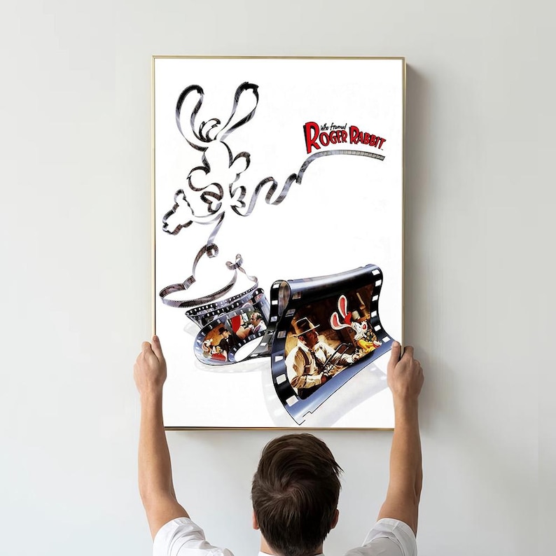 Rogger Rabbit Decor Who Framed Roger Rabbit Movie Poster, Fantasy Movie Print, Film Lover ...
