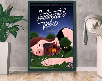 Sentimental Value Movie Poster, Fantasy Art Print, Film Lover Gift, Home Decor, Wall Art, Minimalist Art