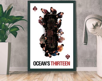 オーシャンズ13の映画ポスター、ファンタジー映画プリント、映画好きへのギフト、ホームデコレーション、ウォールアート、ミニマリストアート
