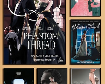 Phantom Thread Movie Poster, Fantasy Movie Print, Film Lover Gift, Home Decor, Wall Art, Minimalist Art