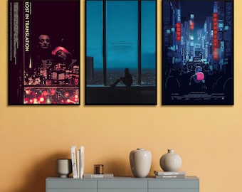 Lost in Translation Movie Poster, Fantasy Movie Print, Film Lover Gift, Home Decor, Wall Art, Minimalist Art