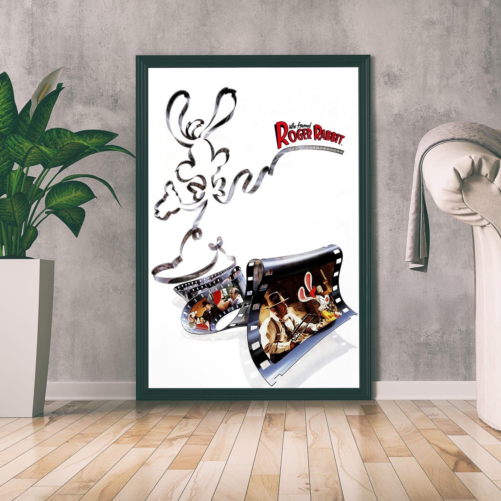 Who Framed Roger Rabbit Movie Poster, Fantasy Movie Print, Film Lover ...