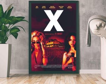 X 映画ポスター、ファンタジーゲームプリント、ゲーム愛好家へのギフト、ホームデコレーション、ウォールアート、ミニマリストアート