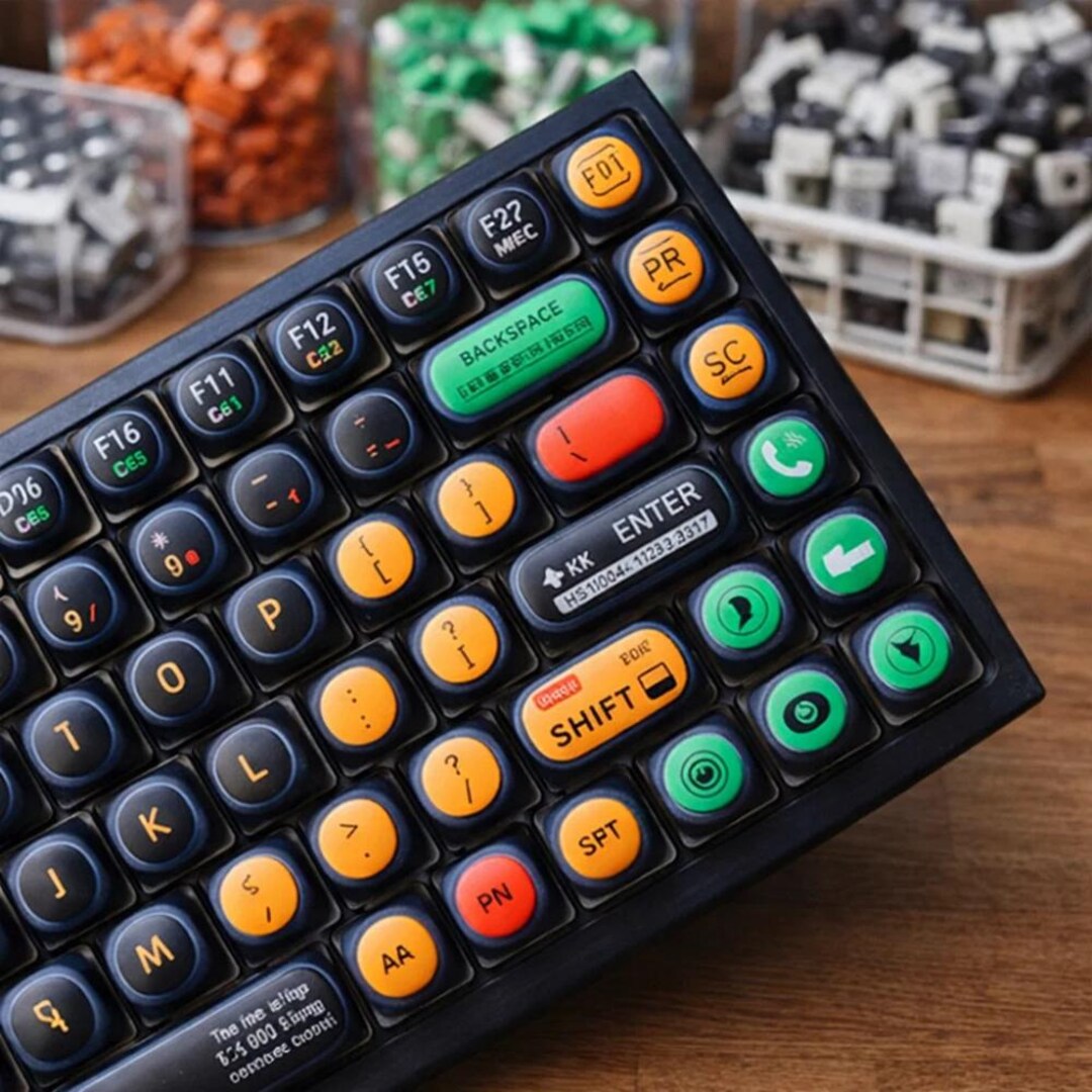 Camera Theme Keycap Set MOG Profile | 125 PBT Black Photographer ...