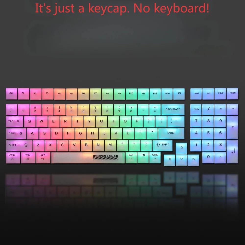 Clear Matte Translucent Keycap Set Cherry Profile | Ice Crystal PBT ...