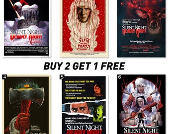 Silent Night Deadly Night Movie Poster Christmas Horror，Canvas Posters,wall art,Home decor, holiday gifts. Film Enthusiasts