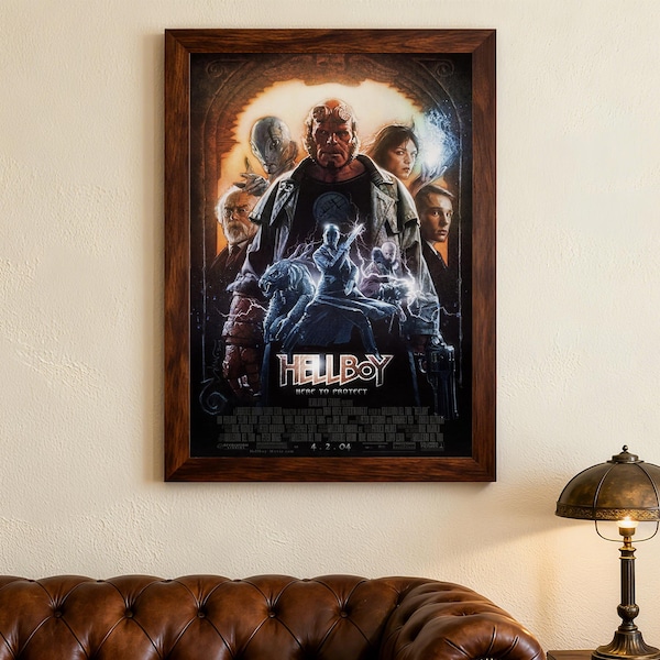 Hellboy Movie Poster，Canvas Posters,wall art,Home decor, holiday gifts. Film Enthusiasts