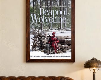 Ryan Reynolds And Hugh Jackman Are Deadpool And Wolverine Poster，Canvas Posters,wall art,Home decor, holiday gifts. Film Enthusiasts