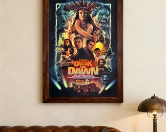 Dusk Till Dawn Collector's Movie Poster，Canvas Posters,wall art,Home decor, holiday gifts. Film Enthusiasts