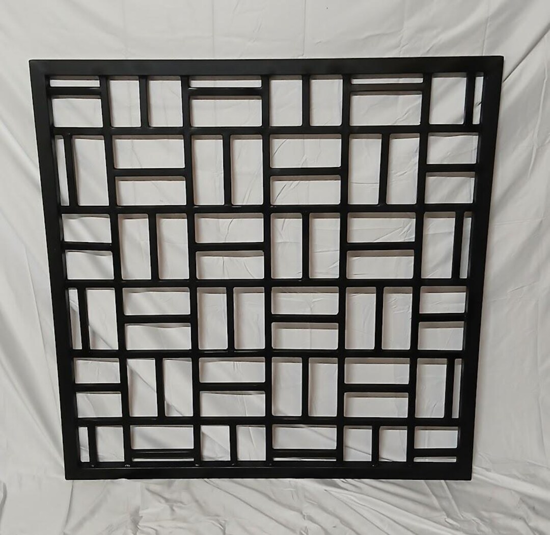 Rectangle Gate Frame Modern Rectangular Grid Steel Gate | 1” Square Tube Frame | Custom ...