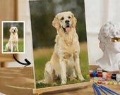 Personalized Paint By Number Kit,Dog Portrait Custom Painting,Dog Painting,Gifts for Dog Lovers