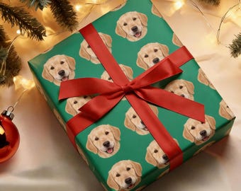 Custom Wrapping Paper Pet Face,Personalized Dog Wrapping Paper Cat Gift Wrapping Pet Gift Wrapping Paper