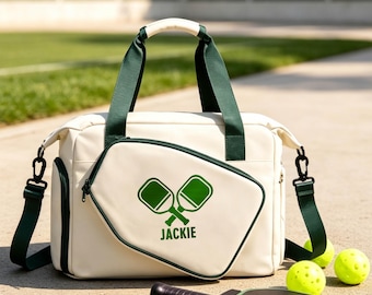 Custom Embroidered Pickleball Bag, Personalized Name Pickleball Tote Bag for Men Women, Pickleball Player Gift