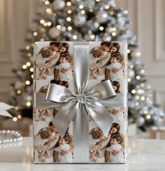 Custom Wrapping Paper,Wedding Wrapping Paper,Personalized Gift Paper with Photo,Valentines Gift for Him