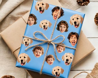 Funny Wrapping Paper,Custom Face Wrapping Paper Birthday,Personalized Gifts for Him