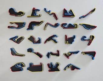 F1 Circuit Magnet with Sector Divisions – Motorsport Track Magent – Racing Fan Gift
