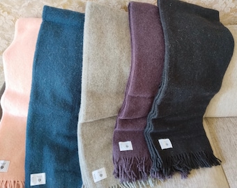 Woolmark Certified Merino Wool Throw – 100% Virgin Fiber Blanket, Cozy Sofa Accent 130x180 cm