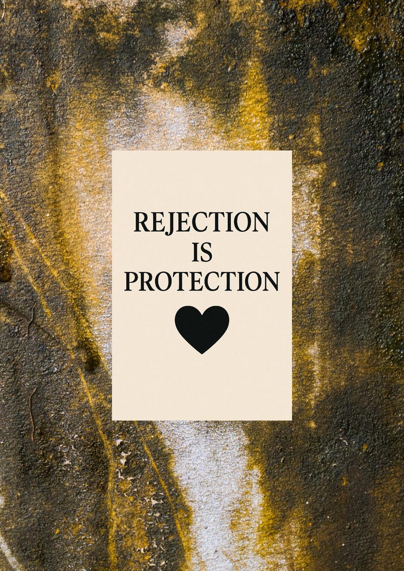 Wall Art, Rejection is Protection Print: Motivational A3 Poster for ...