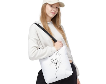 Draagtas katten | Kattenkunsttas, cadeau kattenmoeder, tas kattenliefhebber, canvas draagtas, katteneigenaar cadeau, esthetische kattentas, cadeau voor kattenliefhebber