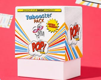 Pop Culture Party Game Expansion Pack — Taboo Add-On Card Game | Celebrity Trivia Game Night | Funny Adult Gift for Game Lovers