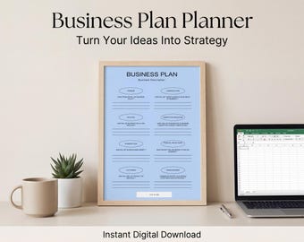 Planificador de planes de negocios en PDF: estructura tu negocio y planifica para el éxito | Planificador FR/EN