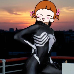 Halloween Gwenom Costume for Adults - Venom Symbiote Spider Cosplay Suit - Full Zentai Bodysuit for Women and Girls