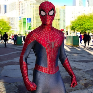 Halloween TASM 2 Spiderman Cosplay Costume for Men - Superhero Zentai Suit - Full Bodysuit Jumpsuit for Adults and Boys - Spiderman Costume