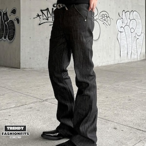 Mens Y2k Flared Jeans - Etsy