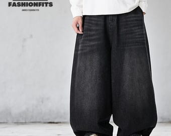 Oversized Washed Jeans | Wide Leg Denim Pants | Daily Wear | Y2K Streetwear Style