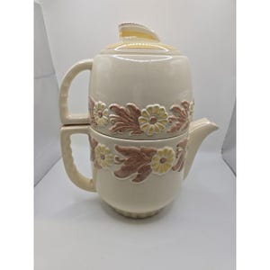 RED WING Vintage Pottery 4 ** Four ** Piece Coffee Pot 252 GUC