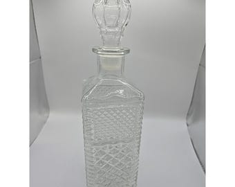 Heldere stevige schone kwaliteit geperst glazen karaf met bovenblad 12,5" hoog ankerpunt