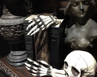Antique SKELETON HANDS c. 1960&#39;s Old Halloween Store Stock 22 dollars each at Gothic Rose Antiques