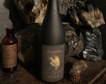 Old Black Bottle with Custom Absinthe Label