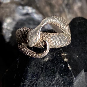 Wicked Antique Snake Ring Sterling Silver (Size 8 3/4) at Gothic Rose Antiques