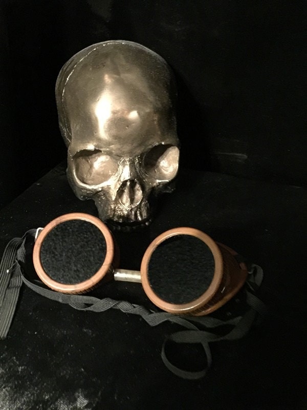 Antique Goggles Old Lightning Bolt Steampunk Goggles with Dark Etsy