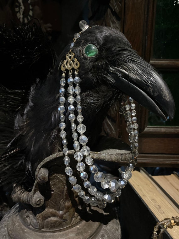 Antique Petite Austrian Crystal Necklace 3 Strand… - image 6