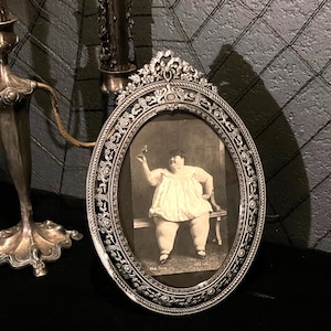 Circus Fat Lady  “Jolly Trixie” Reprint Photo Framed at Gothic Rose Antiques