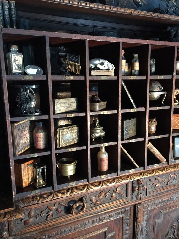 Hotel Mail Slot Cubby Cabinet Rare Antique 19th Century Out Of Etsy