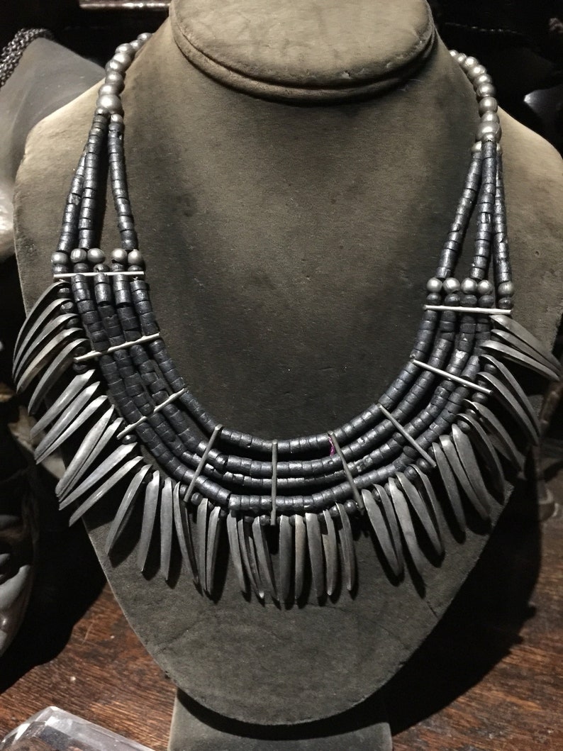 Tribal Claws Necklace Antique Gypsy Metal Voodoo Claws Necklace at Gothic Rose Antiques