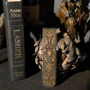 LASHER by ANNE RICE c. 1993 with Handmade Baroque Devil Book Marker at Gothic Rose Antiques